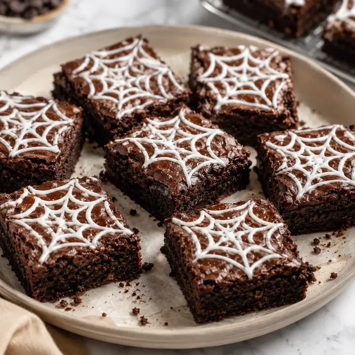 Keto Spiderweb Brownies