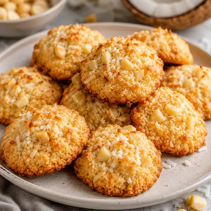 Low Carb Coconut Macadamia Nut Cookies