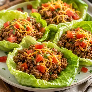 Low-Carb Beef Lettuce Tacos