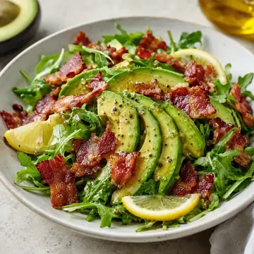 Strict Keto Avocado & Bacon Salad