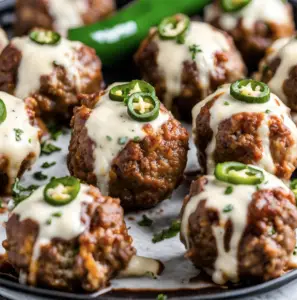 Keto Jalapeño Popper Meatballs